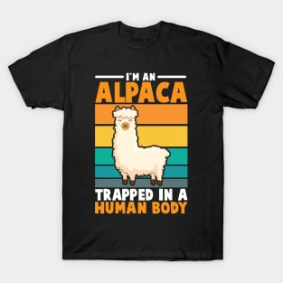 I'm an Alpaca Trappped In A Human Body T-Shirt